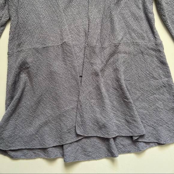 Eileen Fisher Dusty Blue Wool Open Front Cardigan Lightweight Sweater size S - Picture 2 of 5